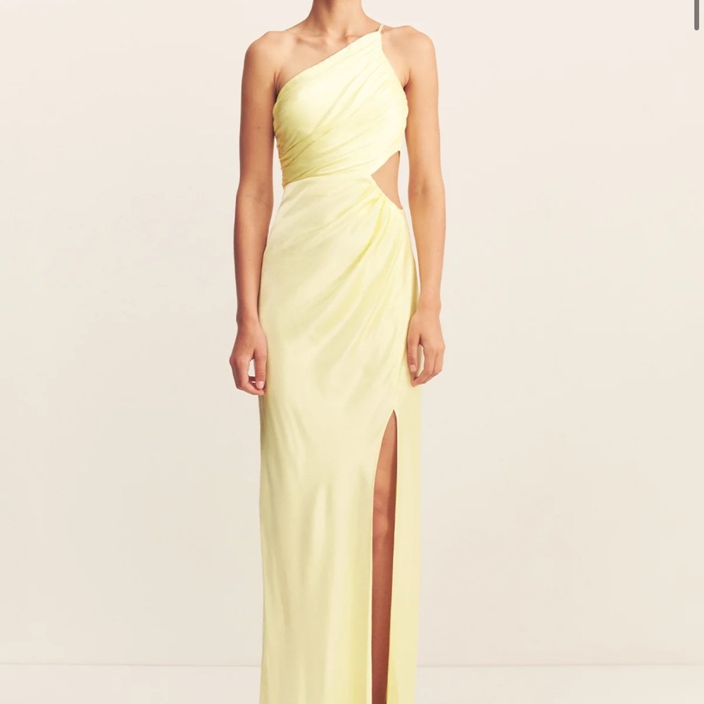 Shona Joy One Shoulder Yellow Dress